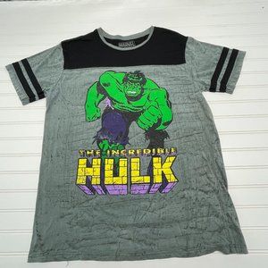 Marvel The Incredible Hulk Comic T-Shirt Size MD 38/40 Black and Grey